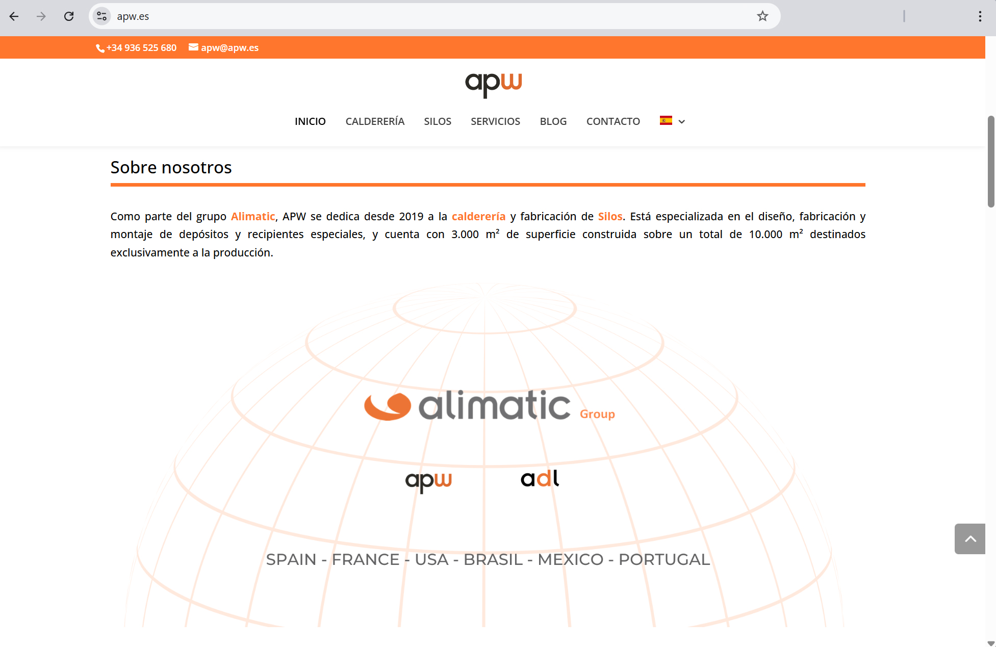 nueva web de APW"