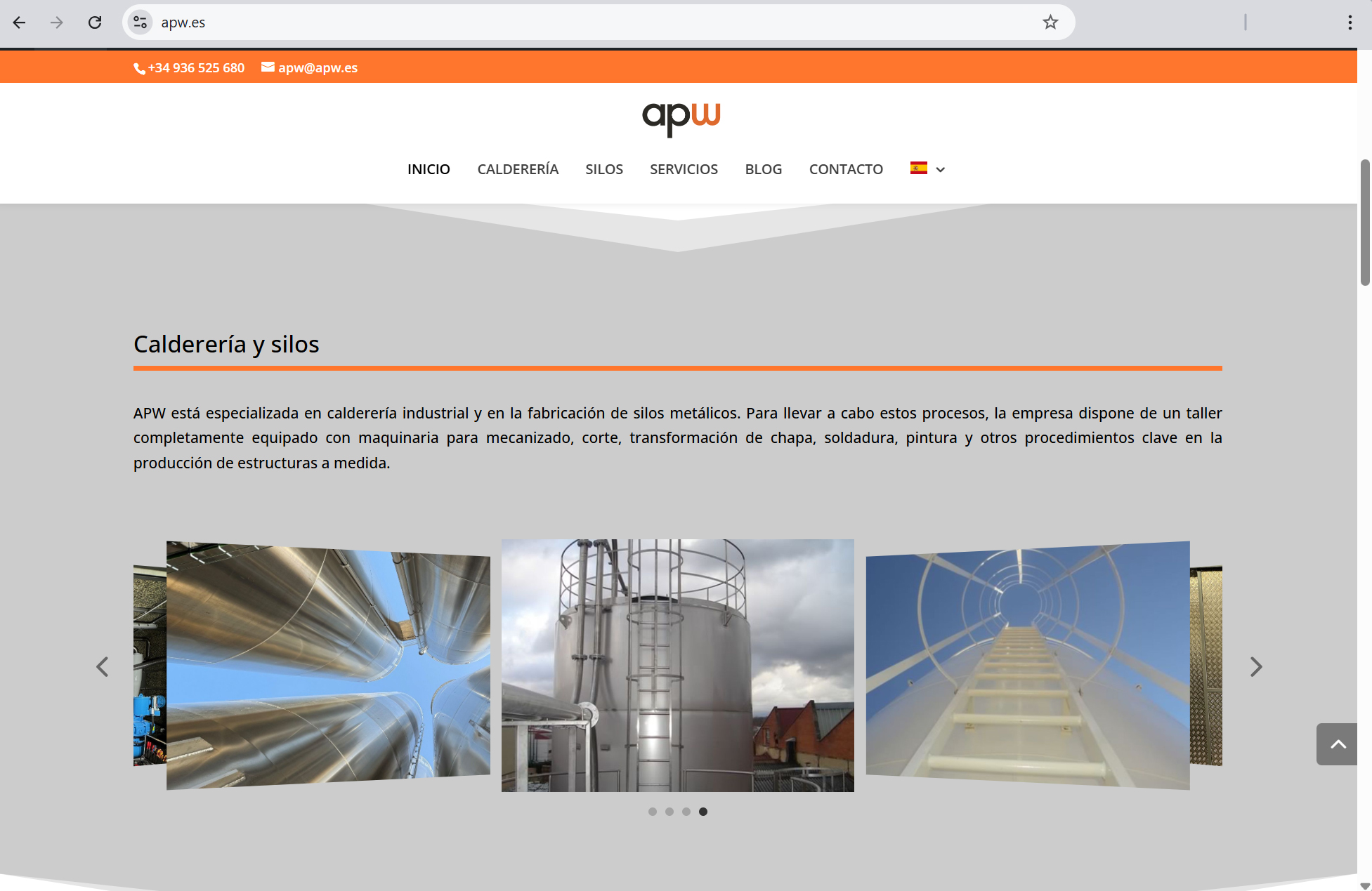 nueva web de APW"
